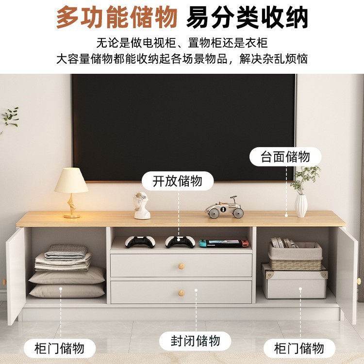 电视柜客厅家用小户型落地收纳柜出租屋储物一体卧室高款电视机柜|undefined