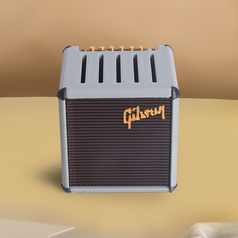 회색 픽 보관 스피커(로고 포함)