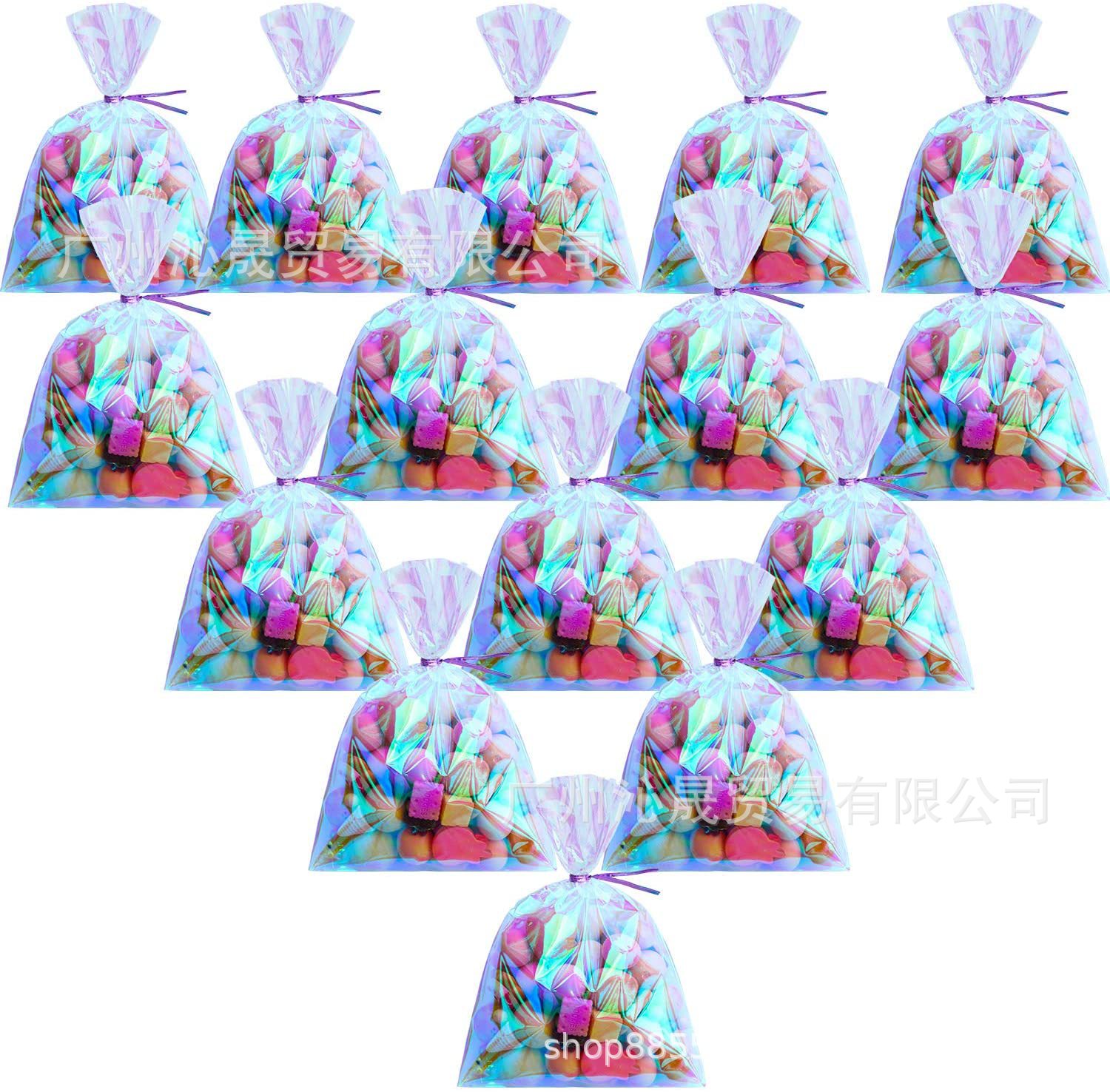 棒棒糖包装袋15*10平口袋OPP饼干雪糕炫彩糖果蛋糕面包包装袋扎丝