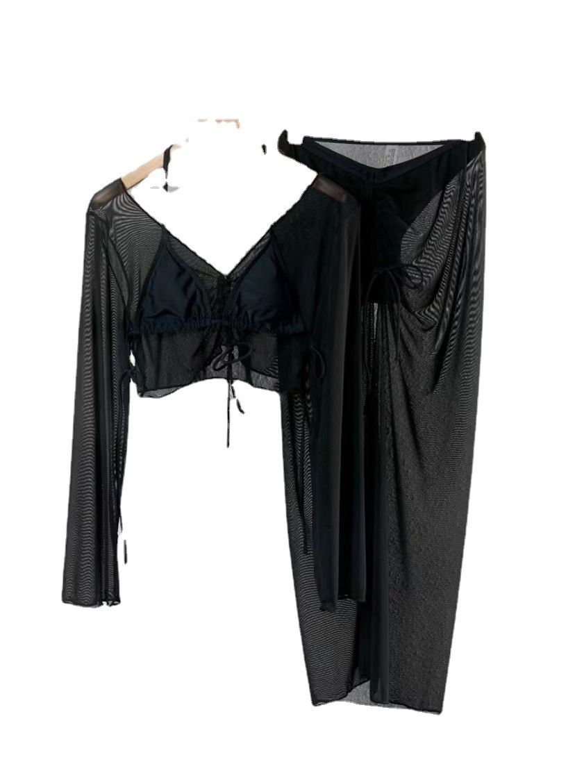 Damen-Badesets, einfarbig, vierteiliges Set Luo Aixin Jue_voghion.com