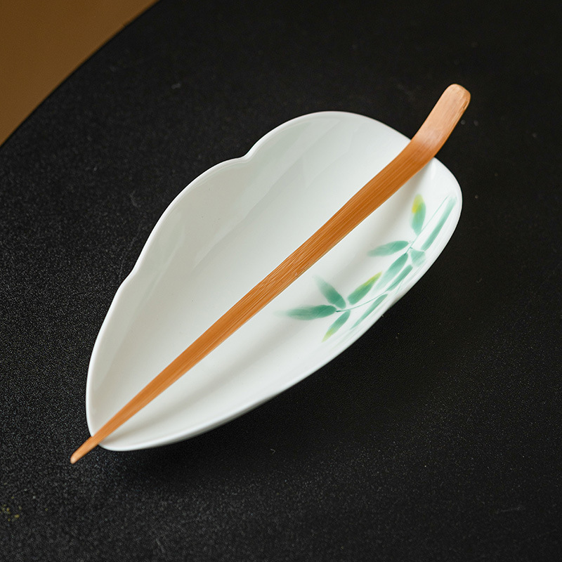 Factory plant ash tea tea plucking tea spoon tea shovel hand-painted section high-rise roll tea lotus wake-up tea pouring tea take tea