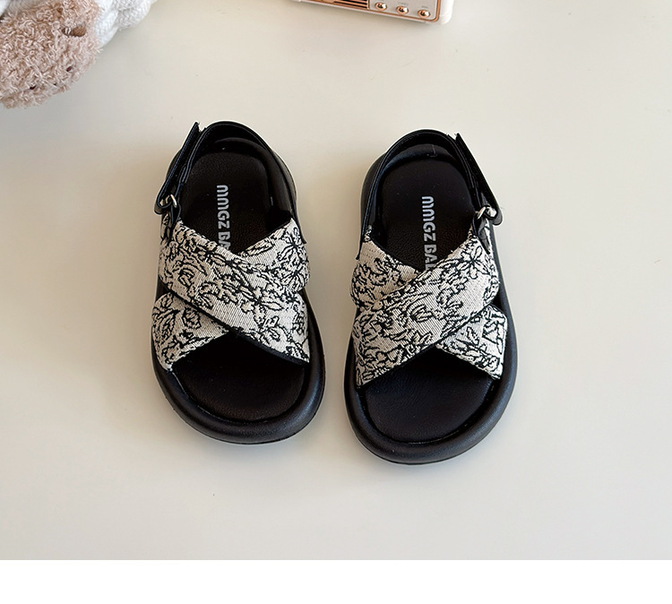 Kids Adjustable Strap Sandals Soft Sole Non Slip Beach Shoes_voghion.com