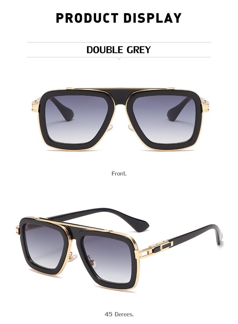 60g Weight Full Frame Glasses Structure Sunglasses Classification PC, UV400 Protection Lens Material Square Glasses Style Travel, Fishing Occasion Solid Color Pattern All Seasons Season Women's Gender Casual, Elegant, Lady Style Grey Color Casual Elegant Lady Solid Color PC UV400 Protection Square Full Frame Men's Sunglasses 17