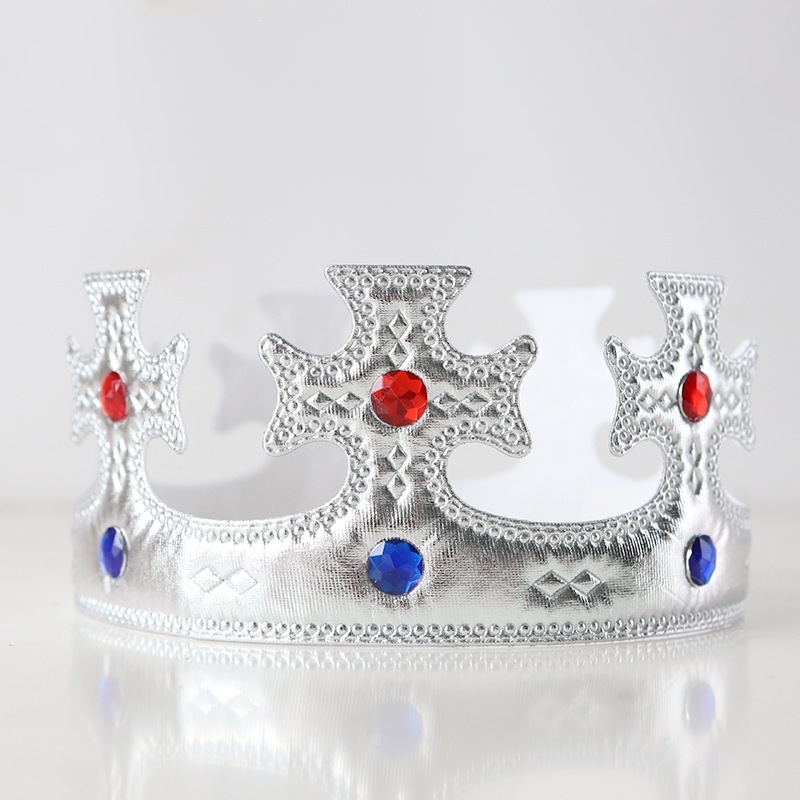 Corona cruzada plateada