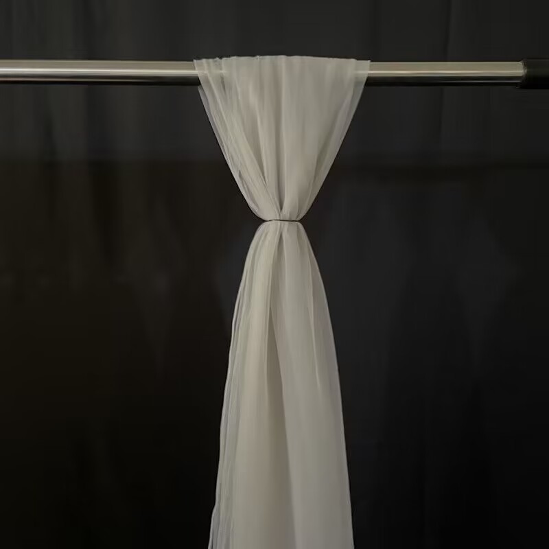 婚礼椅背装饰纱瑞士纱扶手背景装饰帷幔高密度欧根纱婚庆装扮网纱|undefined
