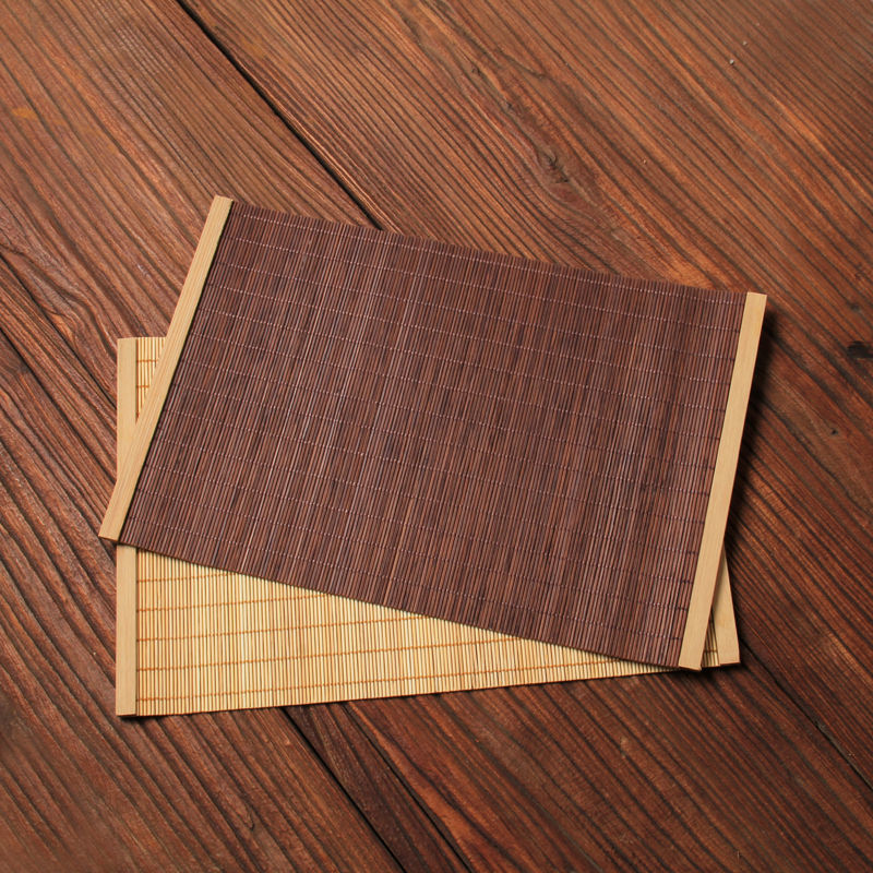 Bamboo Bamboo mat Chinese style Buddhist mood Table flag heat insulation Tea meal tea tray tea set parts