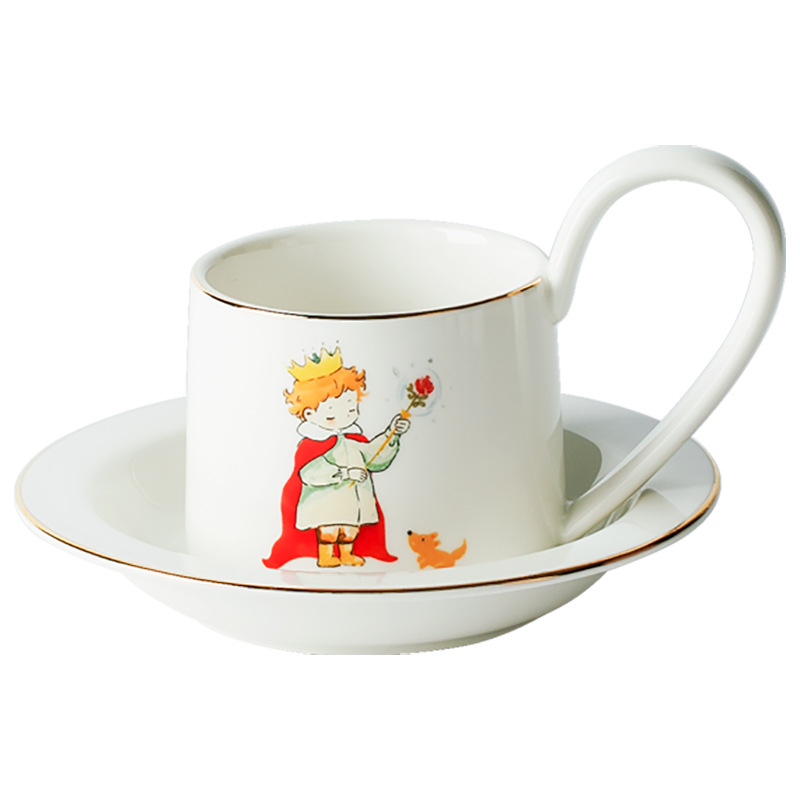 serie de tazas de café de platos pequeños princes set Phnom Penh taza de cerámica para el menú de la tarde regalo de boda