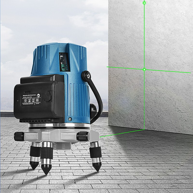 Dongcheng lanzador láser, nivel de luz verde, nivel de luz verde, herramientas eléctricas, versión actualizada de cinco líneas