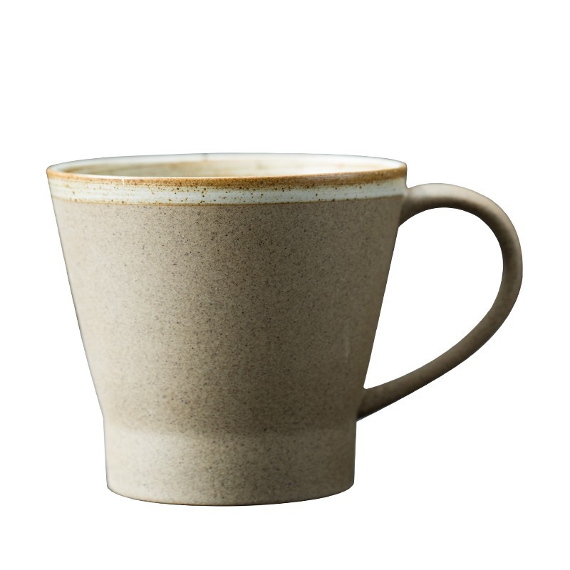Taza de café de gres de estilo japonés hecha a mano creativa pareja taza de té retro personalizado desayuno taza de leche taza de arte
