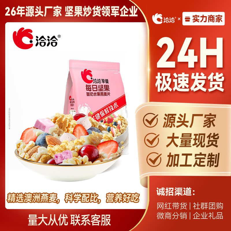 洽洽酸奶水果燕麦片每日坚果早餐350g洽洽学生冲饮即食代餐零食