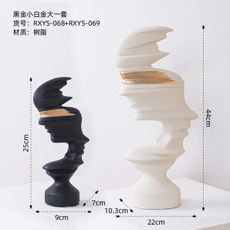 リビングルームの置物は軽くて豪華で高級な雰囲気のお酒棚の装飾品です。