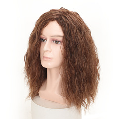 Amazon European and American men's retro rock and roll messy chemical fiber wig COS holiday party daily fake headgear