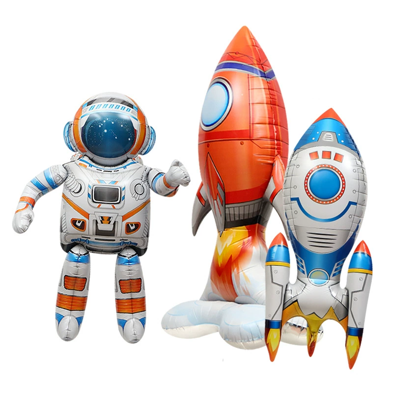 Big three dimensional astronaut, cartoon balloon, in 4d format