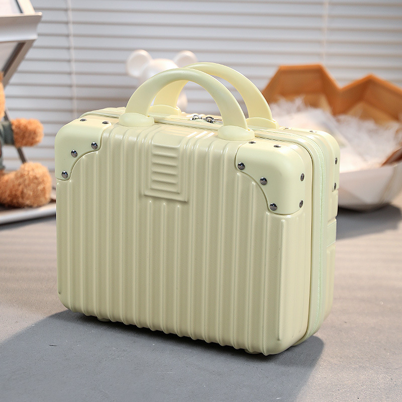 14 inch solid color retro corner suitcase student small makeup case suitcase mini holiday gift box wholesale 14 inch solid color retro corner suitcase student small makeup case suitcase mini holiday gift box wholesale