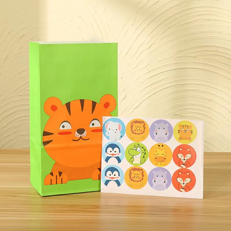 La Journée Des Enfants Mignon Animal Papier Kraft Fête Sacs Cadeaux display picture 2