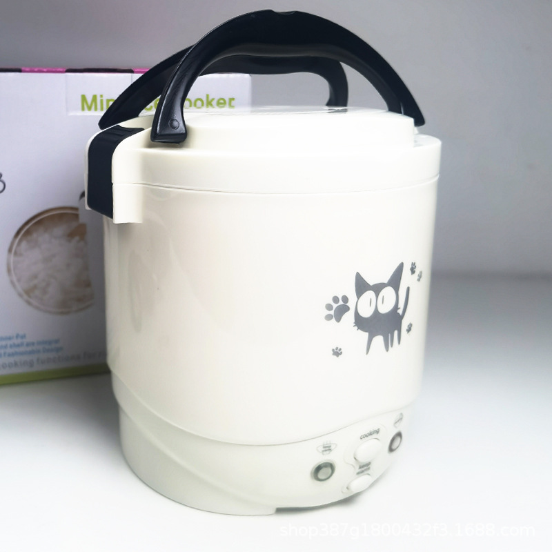Ou Zhibao Car Rice Cooker 1 Liter Mini Rice Cooker Car C2 English Version Cross-Border 12/24V/220V European Standard