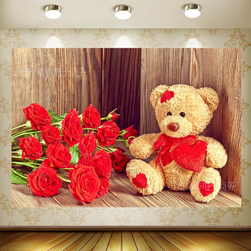 Valentine's Day background cloth Valentine's Day party decoration supplies photo background Valentine's Day banner