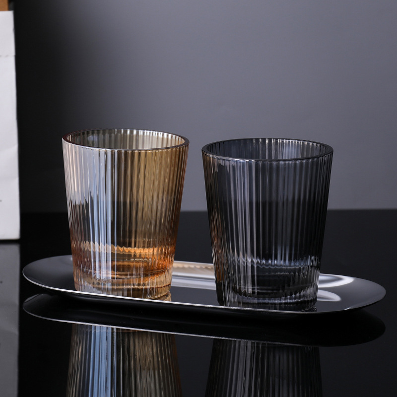 Striped Ash Amber / Silver Tray