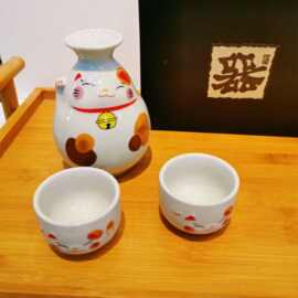 日式高温酒具一壶两杯陶瓷酒壶酒杯套装礼盒装创意复古手绘清酒壶