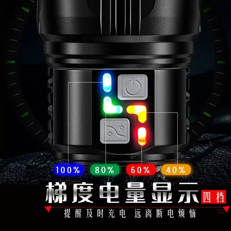 Sky-piercing gun 懐中電灯 フォーカス超強力光充電 超高輝度パトロール屋外長距離白色レーザー強力光懐中電灯|undefined