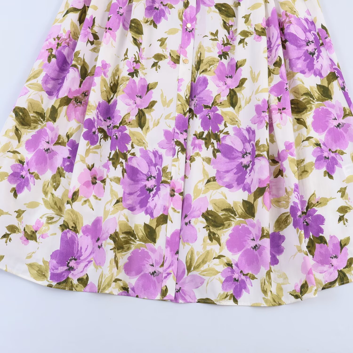 Women's Clothing Women's Floral Print Dress With Belt Slit Dress Waist Cinching Commuter Style For Formal & Casual For Women_ecoleips.com