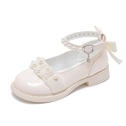 Girls' Leather Shoes Spring and Autumn  New Korean Style Children's Soft Soled Princess Shoes for Big Children, Girls and Elementary School Performance Shoes