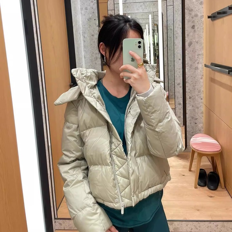 lulu同款Wunder Puff Jacket四格连帽羽绒服泡芙短款鸭绒超轻外套|undefined