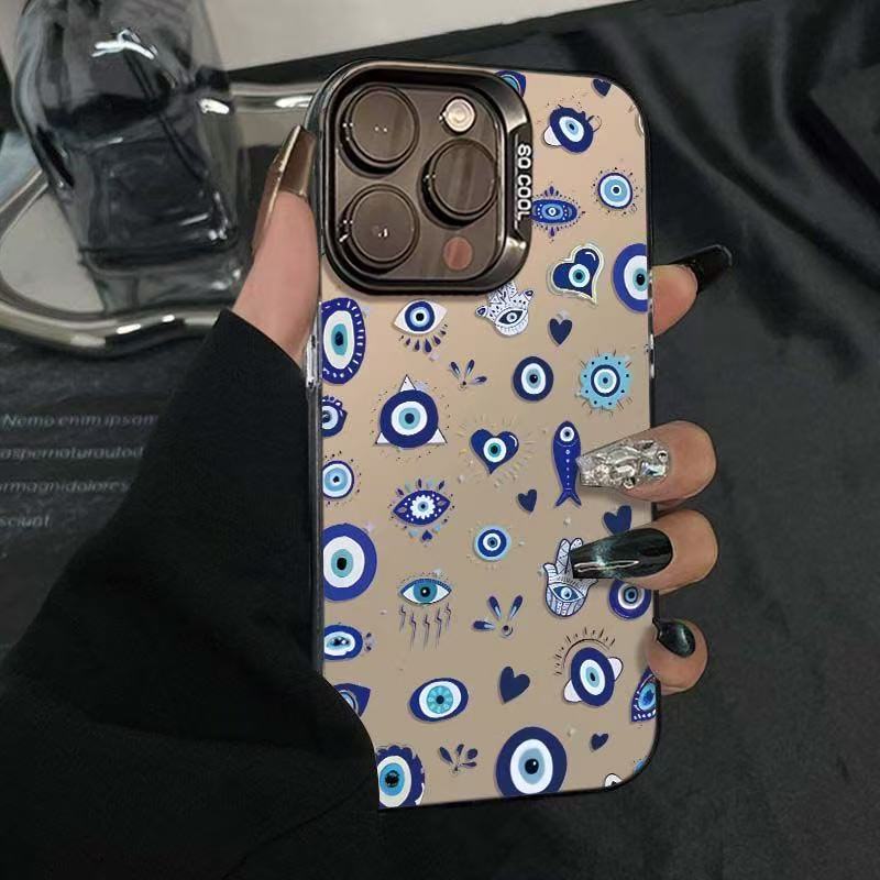 Ojos azules para iPhone 16 funda para teléfono móvil Apple 15promax nuevo 14 personalidad 13pro12 Europa y América x