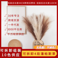 可拆卸四段110cm潘帕斯草組裝蘆葦草跨境仿真花廠家假花MW61215