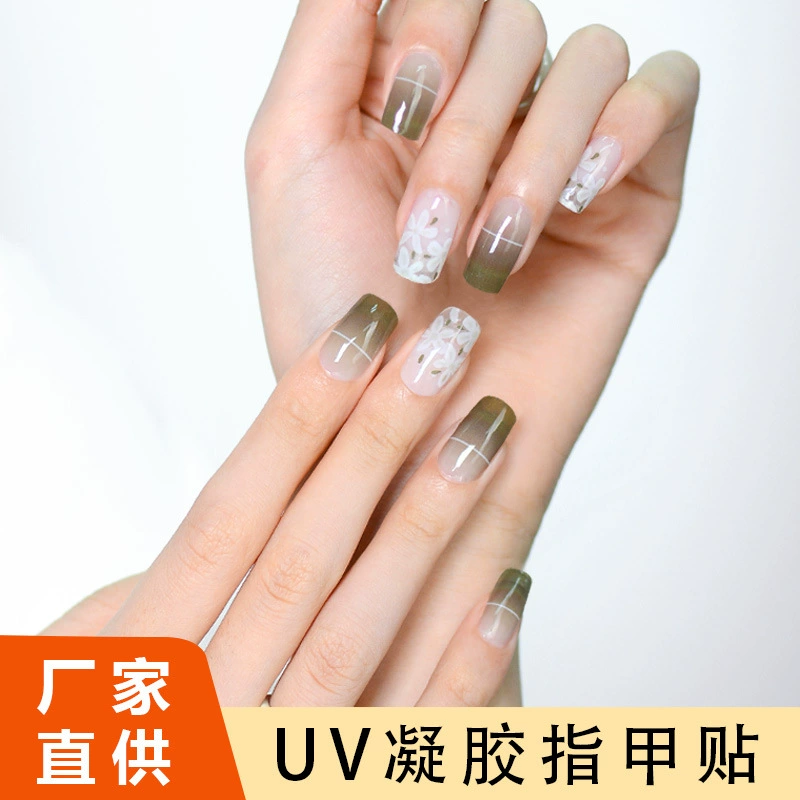 Набор для ногтей XT Gel с наклейками, искусственные ногти и лак для ногтей