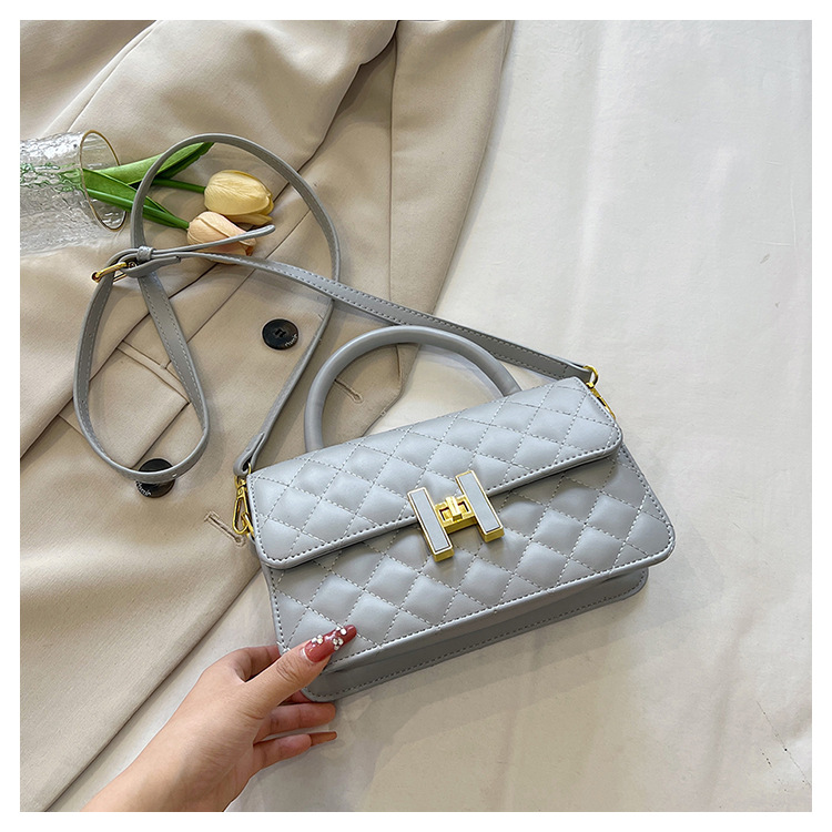 2023 new style small fragrant style rhombic bag new fashion shoulder bag design sense all-match handbag_voghion.com