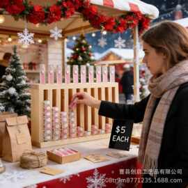 跨境木制唇膏收纳架桌面立式唇膏管置物架木质口红香水存储架