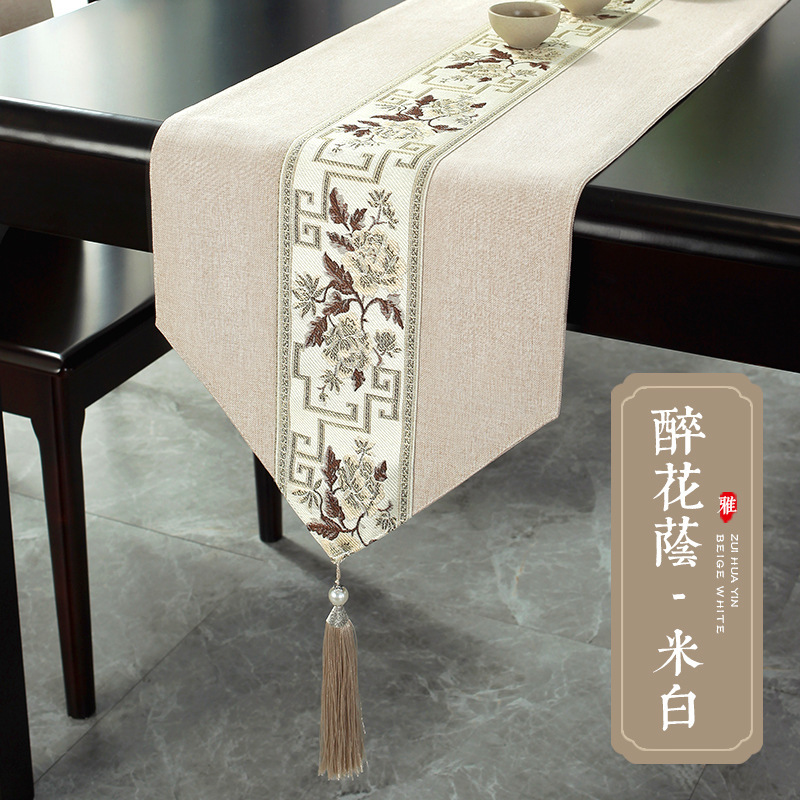 新中国式テーブル旗防水茶席茶旗中国式禅意茶巾テーブル布茶テーブルクロスホテルのベッド旗卸売り代発|undefined