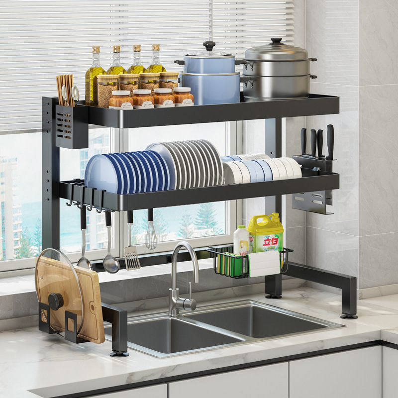 厨房水置物架台面多功能碗盘收纳架洗碗水池放碗架碗碟沥水架