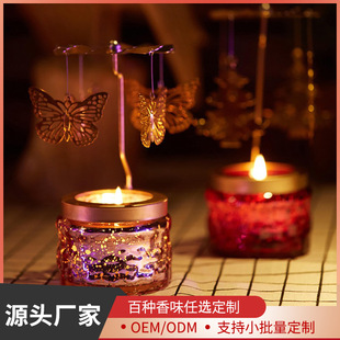 Romantic times scented candles rotating Candlestick walking lantern Romantic candlelight dinner layout trumpet