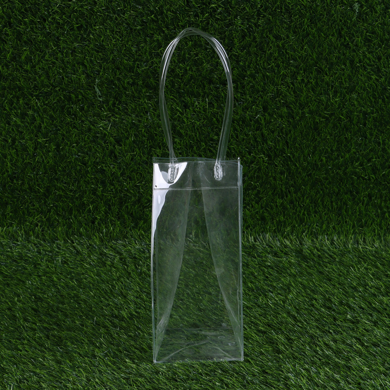 厂家批发全透明鲜花礼品包装袋 简约INS风手提伴手礼袋可印制logo