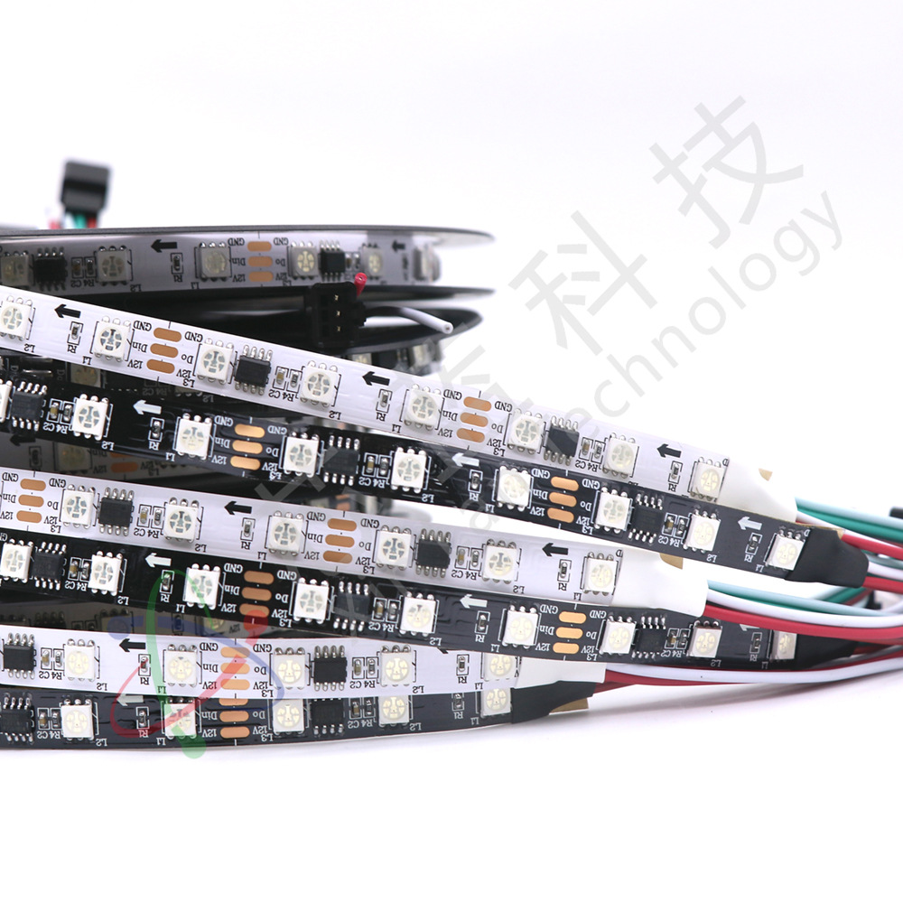 Tira de luz colorida de 12v Guangmai jazz programable carreras de caballos WS2811 exterior 5050led tira de luz de fantasía de bajo voltaje