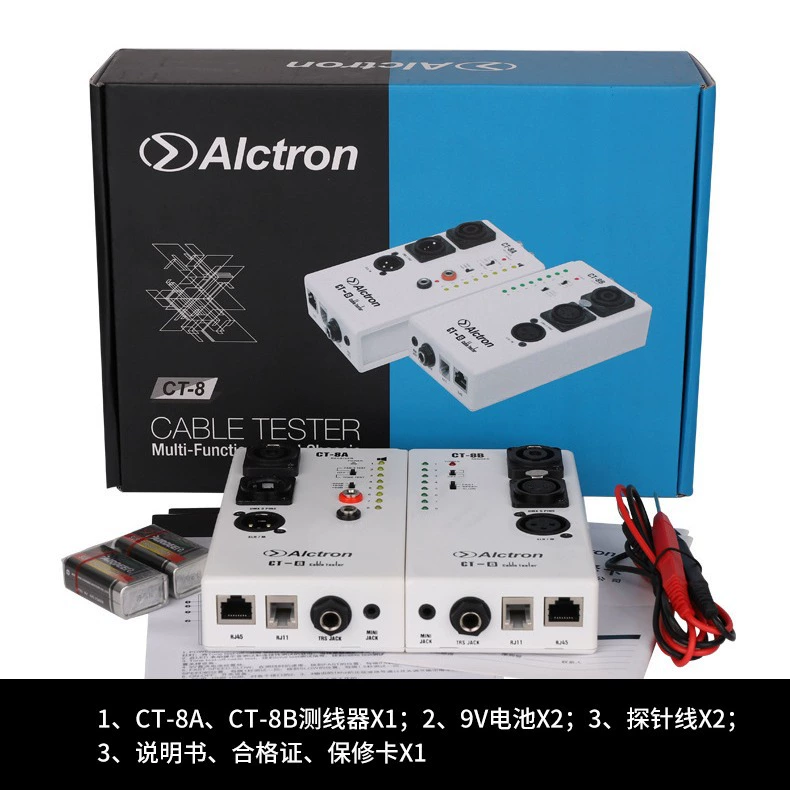 Alctron/Alctron CT-8 профессиональный многоцелевой прибор для тестирования аудиокабелей, тест разделения инженерной проводки