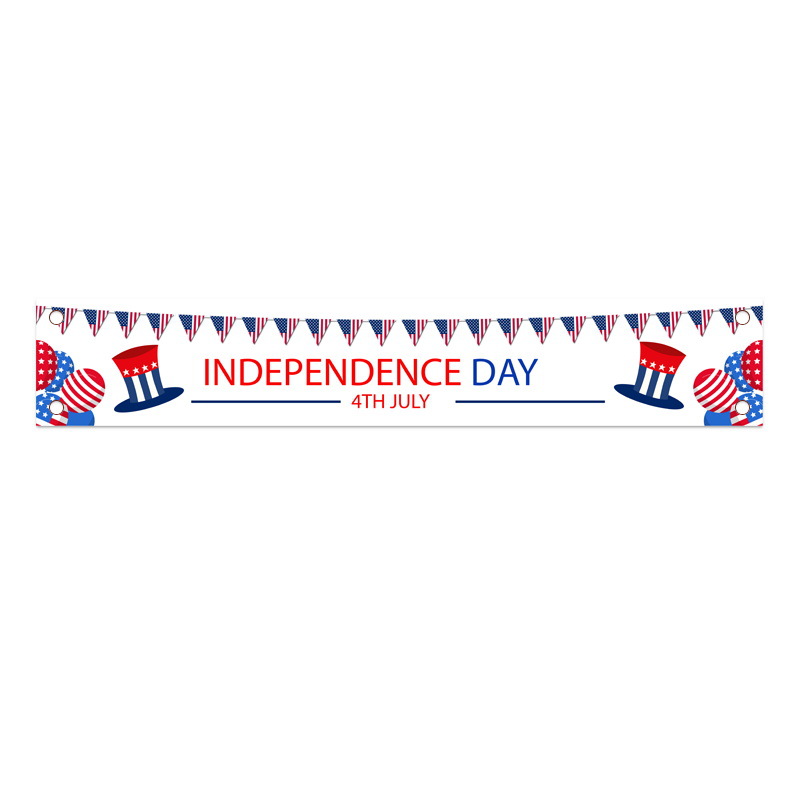 Fondo de banner de Día DE LA Independencia transfronterizo nuevo Día Nacional de EE. UU. Banner atmósfera decoración bandera colgante 300*50cm