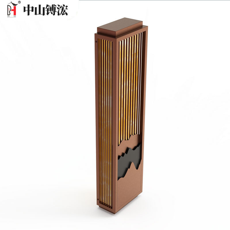 led outdoor wall lamp new Chinese style stainless steel imitation marble gate Pavilion lighting landscape decorative lamp exterior wall courtyard lamps