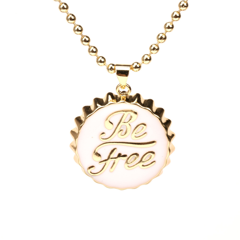 wholesale jewelry drip oil bottle cover pendant copper necklace nihaojewelry