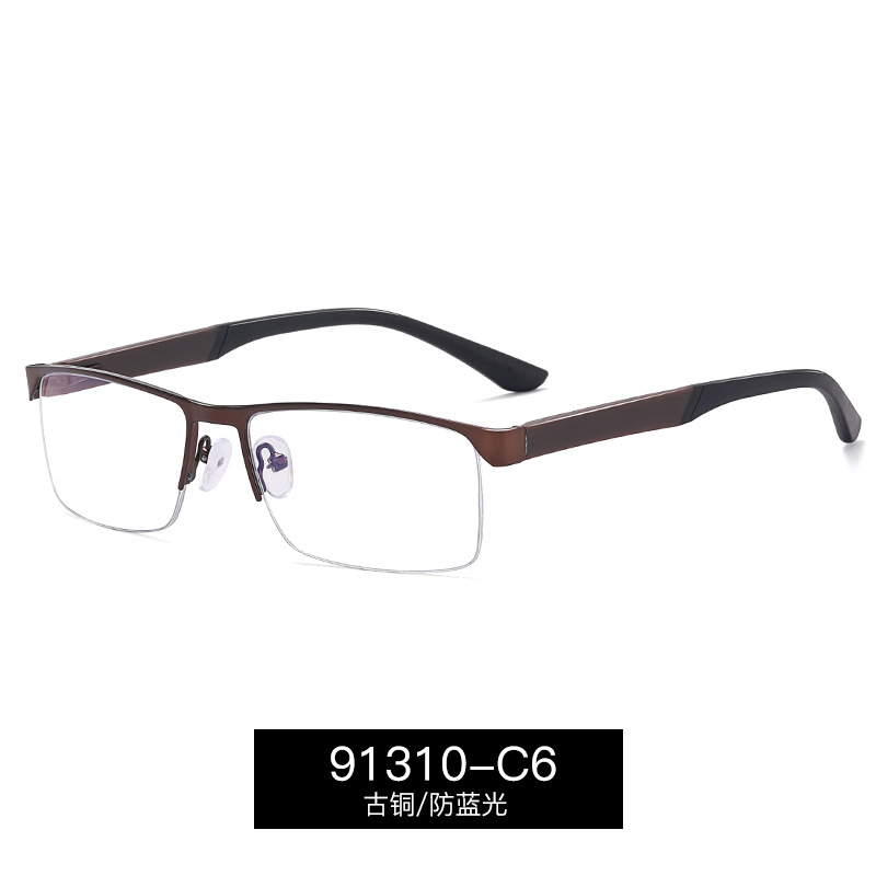 91310 personalidad gafas de luz marco tendencia de la moda gafas marco de los hombres al por mayor de metal casual medio marco gafas marco