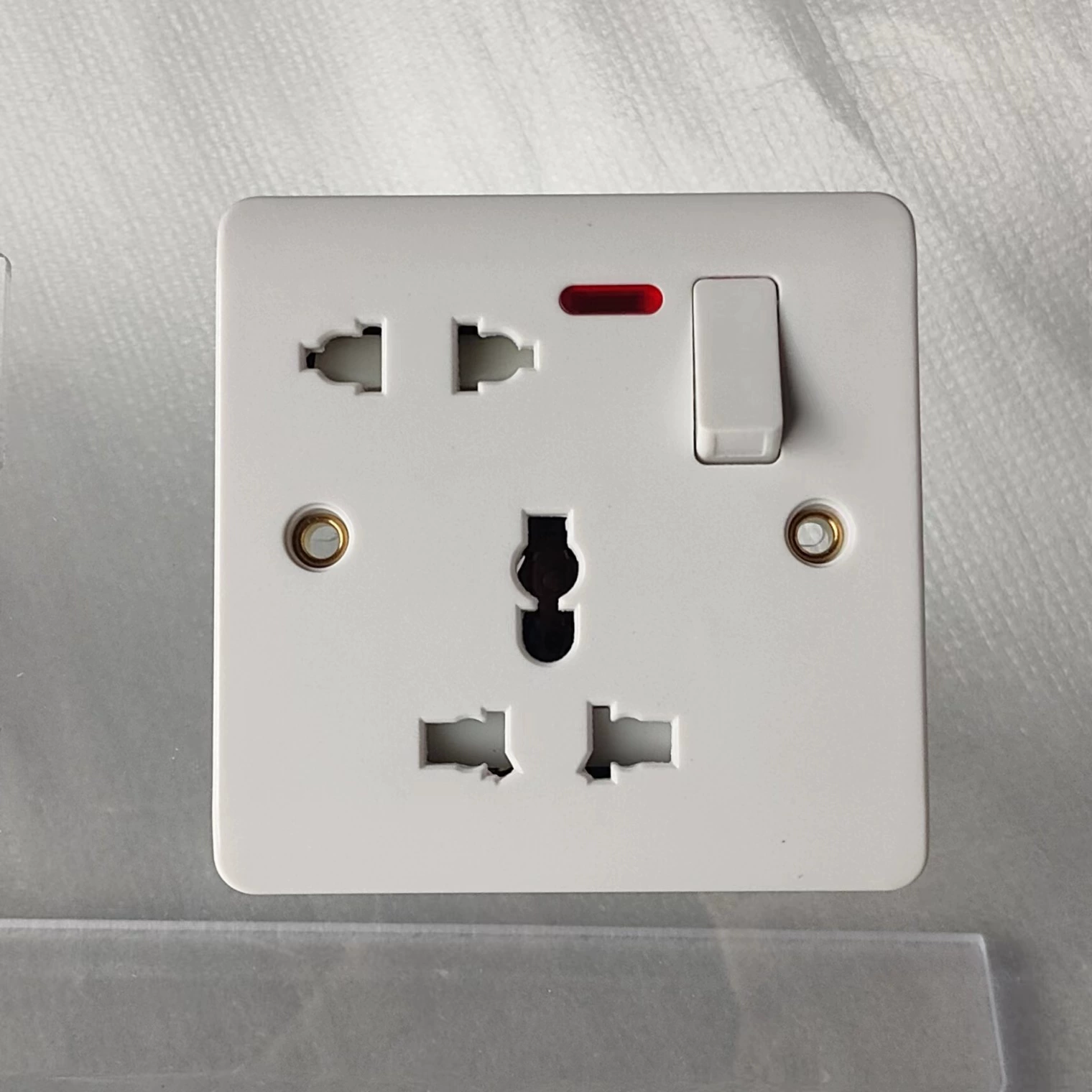 Luoge Wall Ultra-Thin Switch Panel - Lightweight, Multi-Config Electrical Socket Box with Light