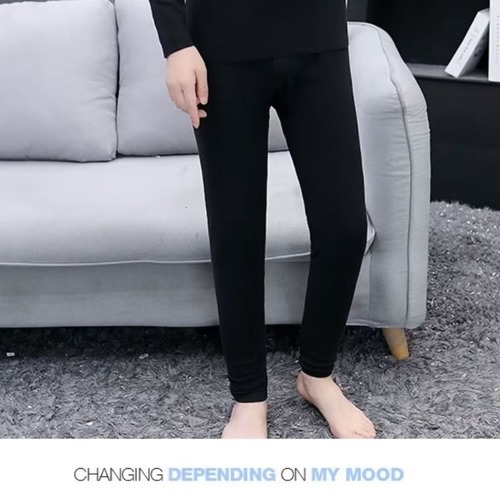 Men's Semi-High Collar Top and Bottom Set Autumn/Winter Warmth Set Fleece Insulation Constant Temperature Warmth