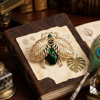Collar Accessory, Yaxa sancaqları - scarab-green