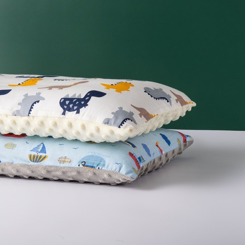 Children's cartoon cotton removable and washable soothing beanie pillow baby small pillow children's pillowcase kindergarten pillow core set