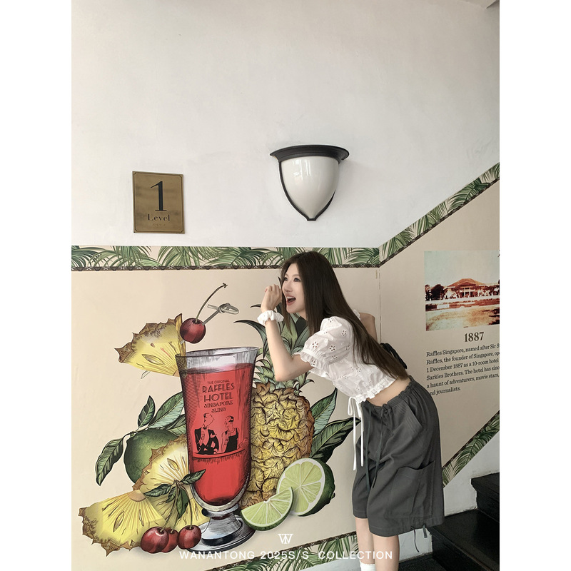 WANANTONG 超爱!私服Citystreet 重工纱洗长短款工装裤女夏季|undefined