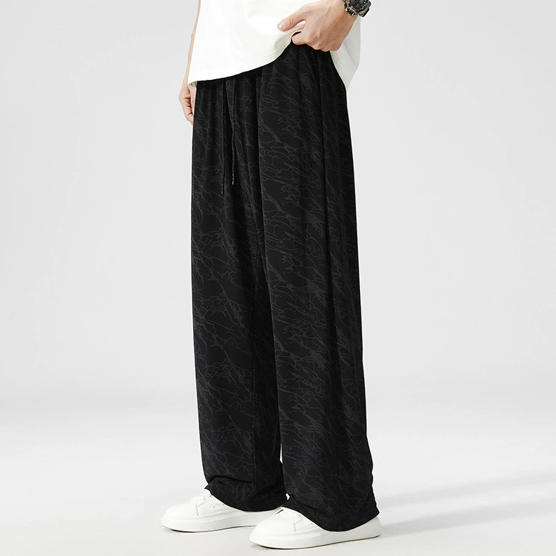 Летние брюки из ледяного шелка больших размеров, очень большие спортивные брюки из ледяного шелка для внешней торговли, европейские и американские.