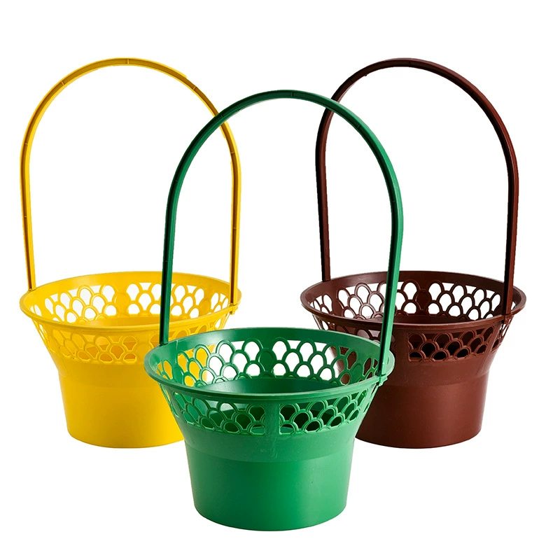 Прямые поставки с фабрики Цинмин фестиваль пластиковая корзина для цветов пластиковая портативная корзина для цветов искусственная Цветочная композиция Цветочная корзина оптом