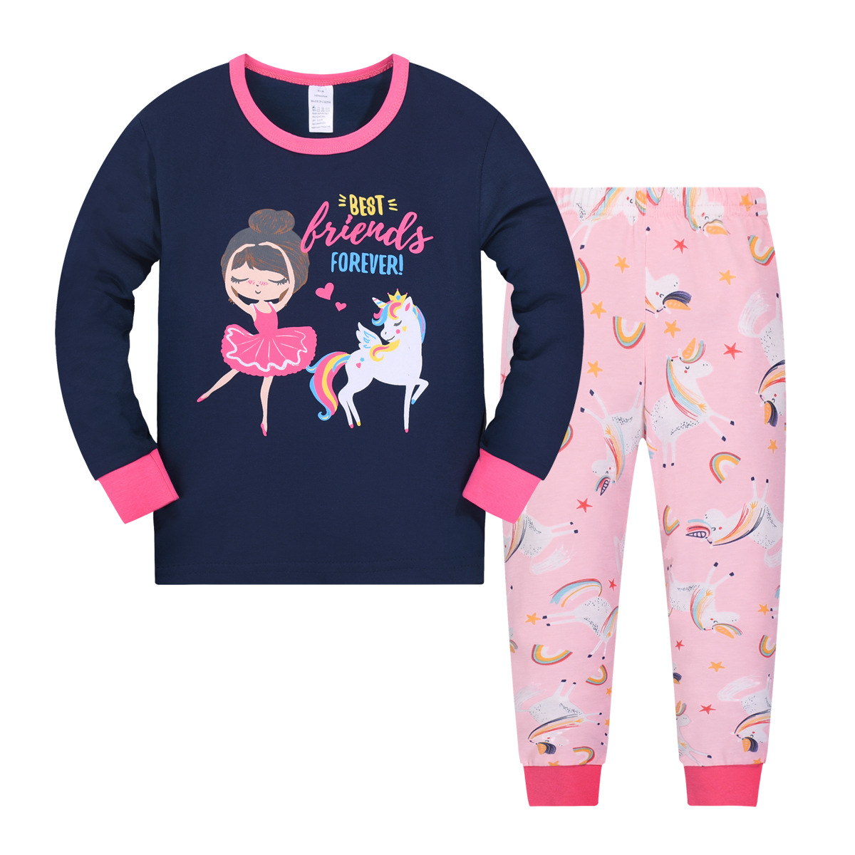Niñas pijamas traje Comercio exterior nuevo niños Amazon de homewear en stock al por mayor